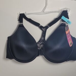 Maidenform Elegant Black Lace T-Back Bra NWT 42C Front Closure
